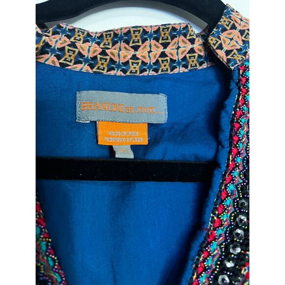 Anthropologie Bhanuni by Jyoti Onyx Top Size Medium - Picture 3 of 4